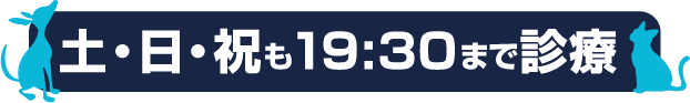 土・日・祝も19:30まで診療
